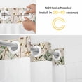 thumbnail image 5 of Pastoral Botanical No Hook Shower Curtain Waterproof,Bathroom Curtains with Snap in Liners and See Through Top Window,Vintage Mushroom Spring Summer Flowers Hotel Bathtub Curtains Shower 72"Wx72"L, 5 of 8