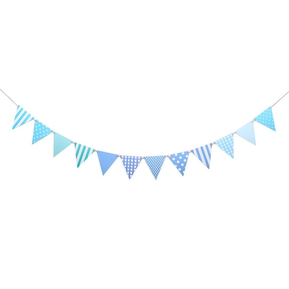 HINTRMENT 1Set Flag Banner Paper Pennant for Birthday Parties Tropical Theme Events