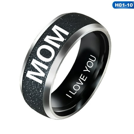 Fancyleo Fancyleo Dad Mom Son Daughter Family Ring Titanium