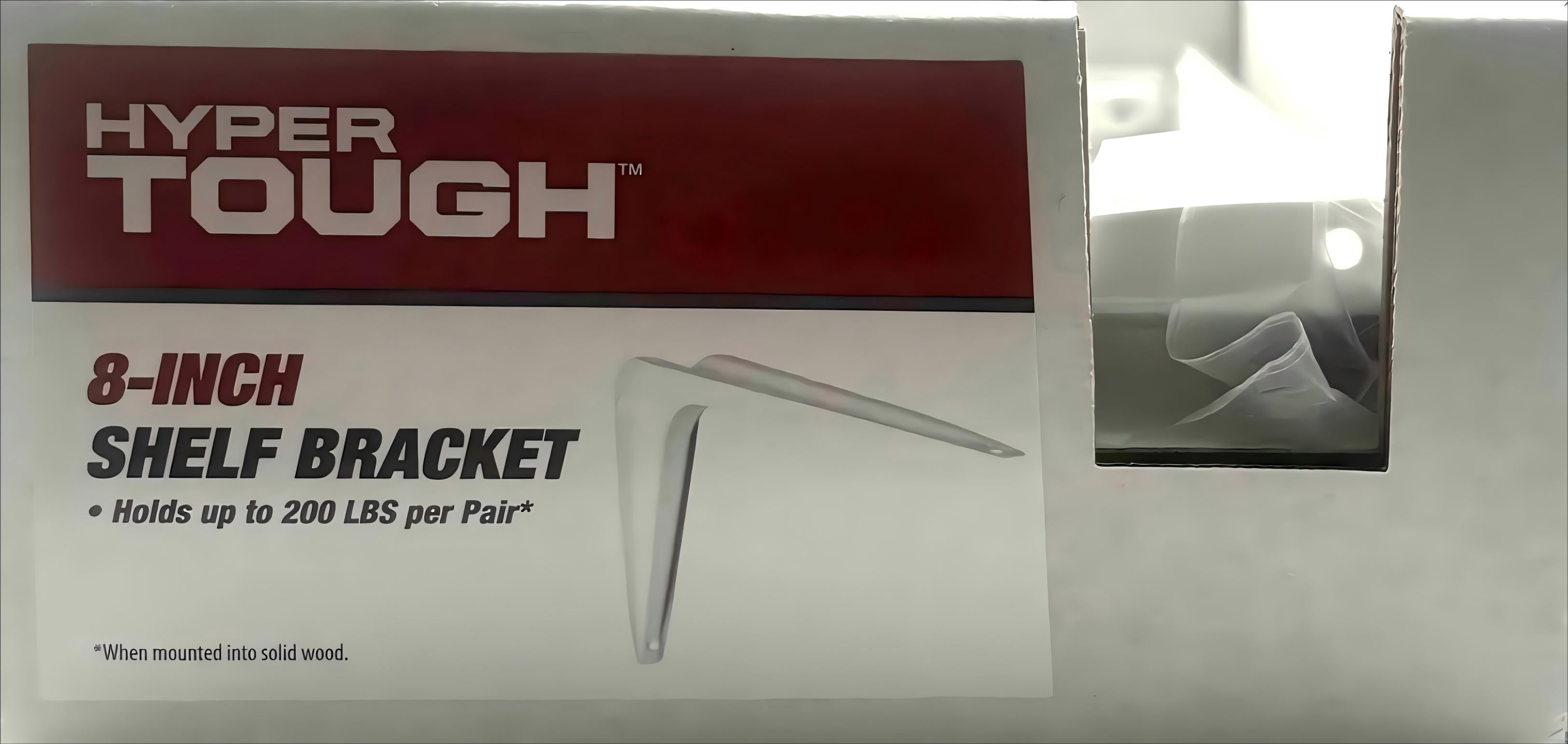 Hyper Tough 6 inch x 8 inch Shelf Bracket White