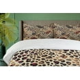 thumbnail image 5 of Ambesonne Leopard Duvet Cover Set, Pattern with Heavy Details, Calking, Camel Dried Rose, 5 of 6