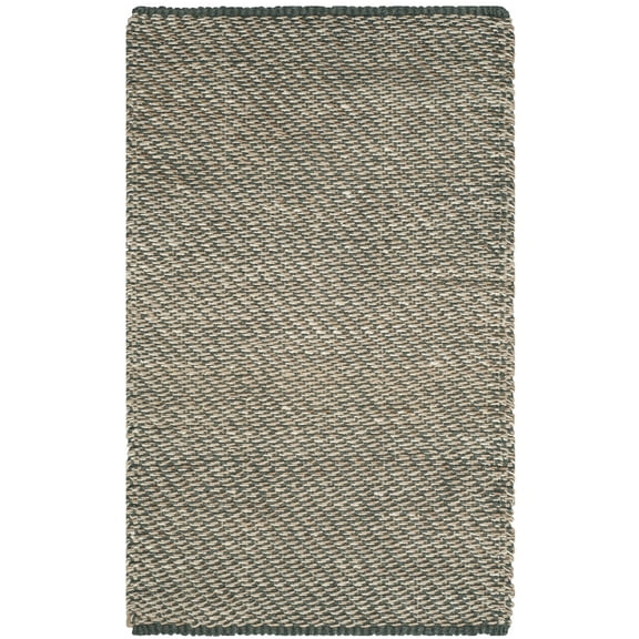 SAFAVIEH Natural Fiber Johanna Solid Area Rug, Blue/Natural, 5' x 8'