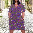 thumbnail image 2 of Vibrant Colorful Mandala Floral Pattern Summer Dresses for Women Beach Boho, 2 of 5