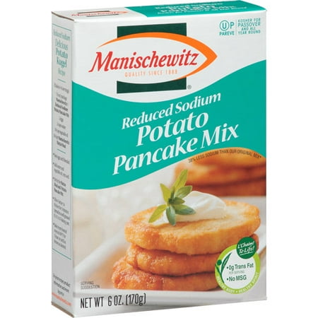 Manischewitz Reduced Sodium Potato Pancake Mix, 6 oz (Pack of