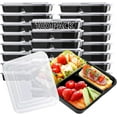 thumbnail image 1 of Contenants de Rangement pour Aliments de 32 oz, Préparation de Repas, 3 Compartiments, Boîte Bento, 1 of 8