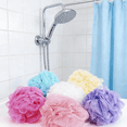 thumbnail image 3 of 5pcs Colorful Nylon Bath Shower Puffs Random Color - Soft Exfoliating Sponge Mesh Balls, Durable Body Scrub Puffs for Home Bathroom Bathing Exfoliation & Skin Care, Colorful, 3 of 3