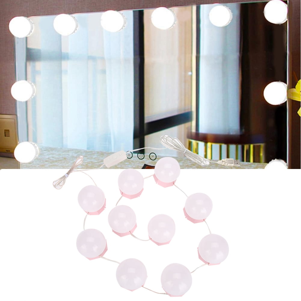 Sonew 10 Bulbs Vanity Led Makeup Mirror Lights Dimmable Bulb Light String Adjustable Warm Cold Tones