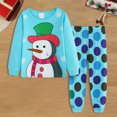 thumbnail image 2 of MEZZALL Festive Holiday Pajamas Sets For Kids Boys Christmas Night Cozy Sleepwear Nightwear Crew Neck Long Sleeve Tops And Pants Cozy Homewear, 2 of 3