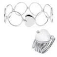 thumbnail image 2 of Kadlawus jusqu'à 50% de Réduction Bagues pour Femmes en Forme de Cœur Bague Rétractable Bracelet Variable, 2 of 8