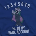 thumbnail image 2 of Sesame Street Count My Bank Account Unisex Adult Canvas Brand T Shirt, Royal, Large, 2 of 3
