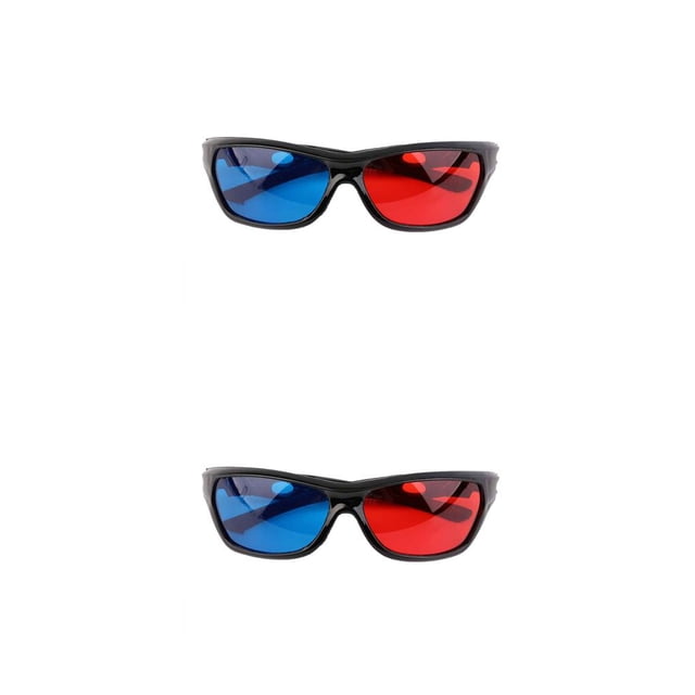 Sidaley 3D Glasses Simple Children Adults Television High Anaglyph Definition Fitting Accessories Eyeglasses Eyewear Eyeglass Movie PC 1 2piezas