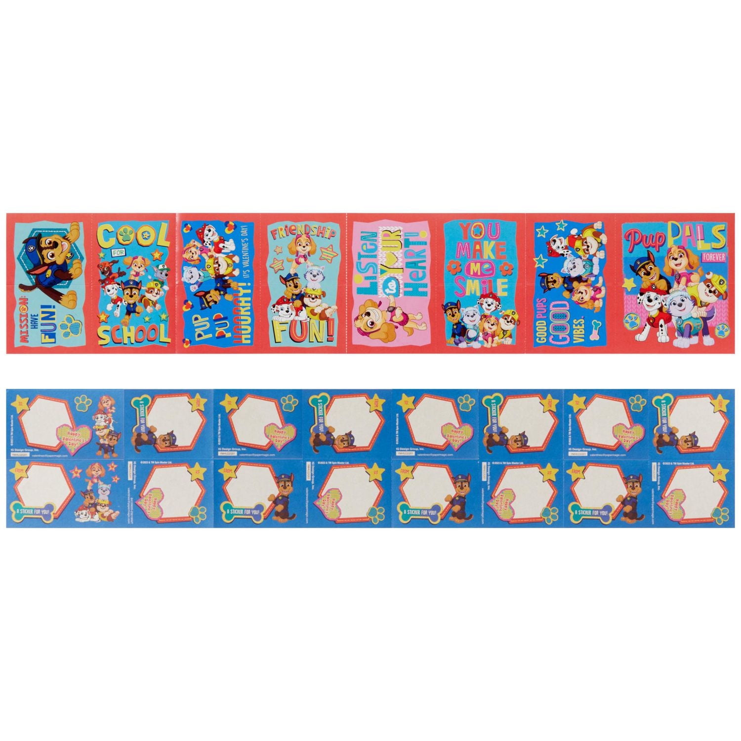 Nickeloden Paw Patrol Valentine Cards, Kiddie Cards, 32 Count