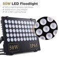 thumbnail image 2 of DELight 2 Pcs Projecteur LED 50W Lumière Noire IP65 Décoration de Fête Intérieure Extérieure, 2 of 7