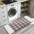 thumbnail image 3 of Brown and White Checkerboard Checkered Pattern Kitchen Rug Mat,Kitchen Runner Rugs Non Skid Washable,Decorative Kitchen Floor Mats for Kitchen,Sink,Laundry,17"x47.2", 3 of 7