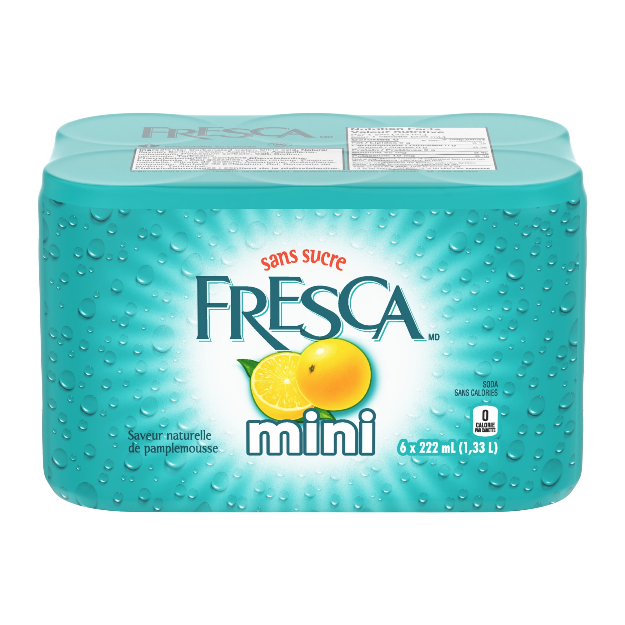 Fresca 222mL Can x 6, 222 mL