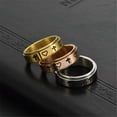thumbnail image 3 of PAMTIER Women's Men's Stainless Steel 6mm High Polished Heart Cross Rotatable Ring Rose Gold Size 12, 3 of 5