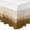 Brown, variant on Sky Blue Ombre Bed Skirt Cal King Size 18 Inch Drop, Adjustable & Elastic Wrap Around Bed Skirts Pleated Dust Ruffles For Twin Full Queen Cal King Base Beds, Modern Abstract Art Ocean Oil Painting