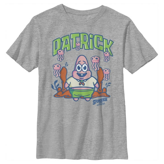 Boy's SpongeBob SquarePants Sponge on the Run Young Patrick Pose  Graphic Tee Athletic Heather X Large