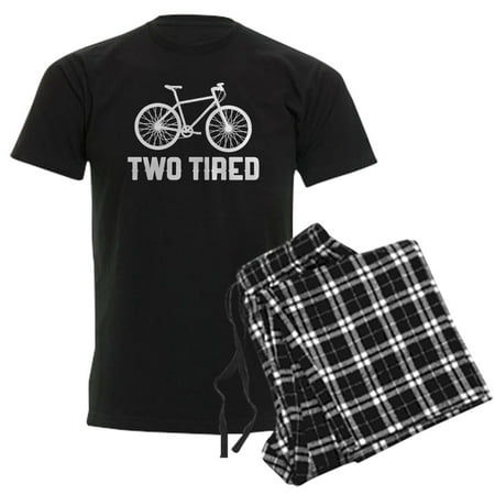 CafePress - Two Tired Men's Dark Pajamas - Men's Dark Loose Fit Cotton Pajama Set