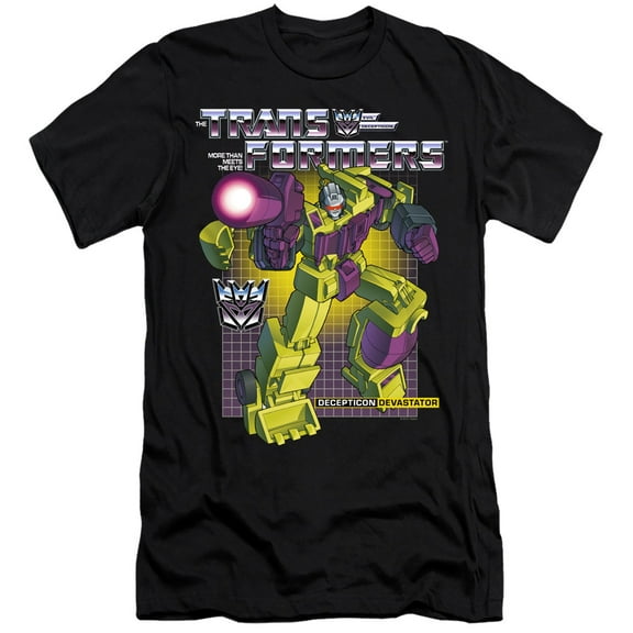 Transformers Devastator HBO S/S Adult 30/1 T-Shirt Black