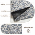 thumbnail image 5 of Blue Floral Area Rugs 5x7 ft Vintage Spring Flower Bohemian Blue Flowers Leaf Washable Rug Non Slip Indoor Carpet Absorbent Floor Mat for Living Room Bedroom Dining Room, 5 of 9