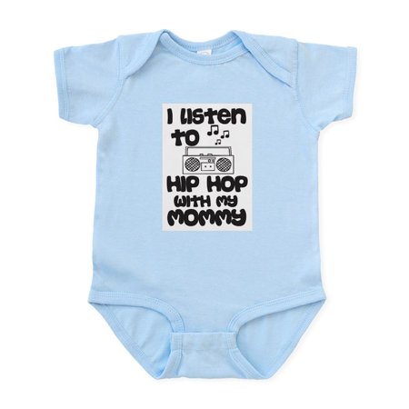 

CafePress - Listen To Hip Hop With My Mommy Infant Bodysuit - Baby Light Bodysuit Size Newborn - 24 Months