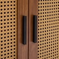 thumbnail image 5 of UIXE 4-Door Rattan Storage Cabinet Accent Furniture Cupboard Sideboard Cabinets up to 58" for Dining Room Hallway, Walnut, 5 of 7