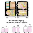 thumbnail image 5 of 6 Pcs Compression Packing Cubes for Travel Suitcases, Waterproof Luggage Organizer Bags Set, Washable Packaging Cubes for Women Backpack Travel Perfect for Carry-Ons and Storage, 5 of 6