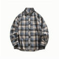 thumbnail image 2 of Mens Big & Tall Shirts Plus Size M-5X Long Sleeve Button-Down Tshirts Shirt with Pocket and Collar Casual Plaid Printed Comfort Work Shackets Tops, 2 of 8