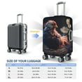 thumbnail image 6 of Daiia White Purple Flower Chicken Luggage Cover, Thickened Washable Travel Luggage Covers, Elastic Unique Baggage Covers for 18-20 inch Luggage-X-Large, 6 of 9