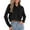 Black, variant on yoeyez Hoodies for Women Zip Up Drawstring Cropped Hooded Sweatshirts with Pockets Casual Long Sleeve Cozy Short Jacket Top Wine S