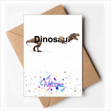 Dinosaur Body Separation Fierce Welcome Back Greeting Cards Envelopes Blank