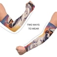 thumbnail image 4 of ALAZA Dog in Wild Flowers with Sunglasses UV Sun Protection Arm Sleeves UPF 50+ Compression Cooling Sleeve 1 Pair, 4 of 7