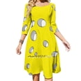 thumbnail image 2 of Rayures Marin avec Ancre Nœud Cœur Robe Évasée Design Mode Grande Taille Robe Ample Rayure Marin, 2 of 5