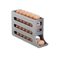 thumbnail image 1 of Dispensador de huevos, soporte para huevos rodante automático, caja organizadora, estante, almacenamiento para refrigerador, 30 huevos, promoción, 1 of 5