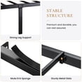 thumbnail image 3 of Sha Cerlin Black King Size Heavy Duty Metal Platform Bed Frame with Wooden Headboard & Footboard, Adult, 3 of 7
