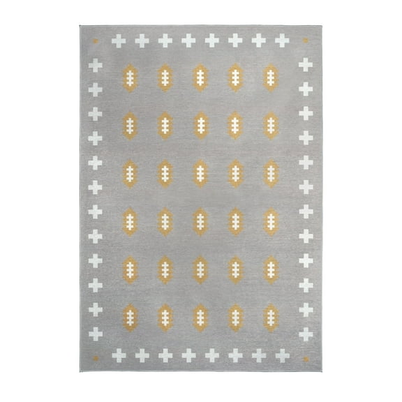 My Magic Carpet 5'x7' Machine Washable Non-Slip Dining Living Room Area Rug - Nordic Weave Mushroom