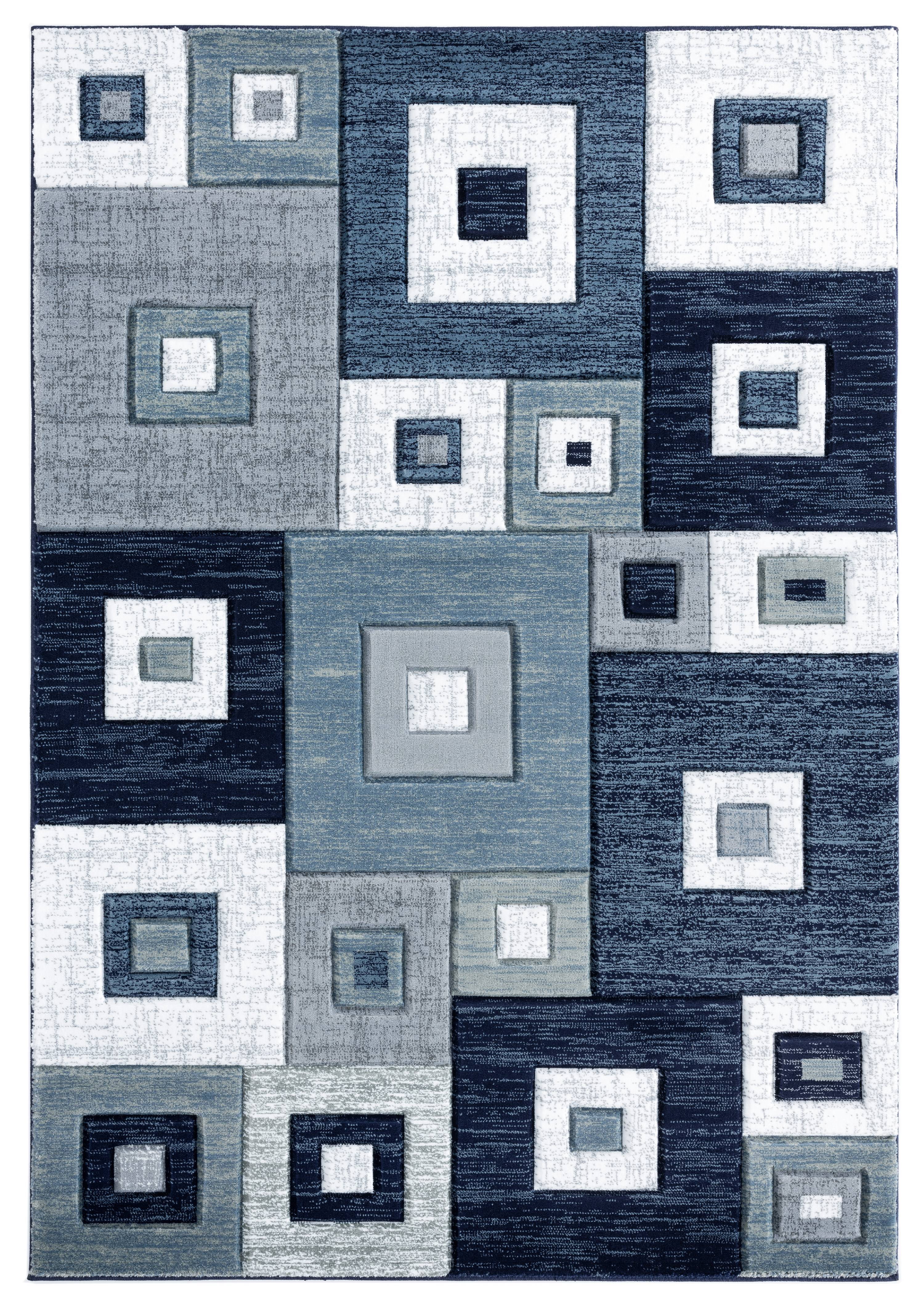 United Weavers Drachma Benson Modern Geometric Accent Rug, Navy, 2'7" x 4'2"