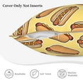 thumbnail image 5 of KLL Hot Dogs Decorative Throw Pillow Covers Velvet Soft for Couch Sofa Bedroom Living Room Outdoor - 20"x20", 5 of 8