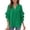 49# Green, variant on Womens Summer 3/4 Length Sleeve Bell Sleeve Flared Tunic Tops Plus Size V-Neck Blouses for Women Dressy Casual Gray 2XL