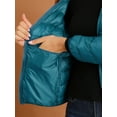 thumbnail image 6 of MODA NOVA Juniors Hooded Long Sleeves Zip Up Lightweight Packable Puffer Jacket, 6 of 6