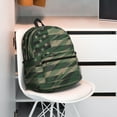 thumbnail image 2 of Gukieu Jungle Green Camo USA Flag Print Backpack, Waterproof Backpack with Adjustable Shoulder Straps, Suitable for Campus, Business, Travel, Unisex, 2 of 6