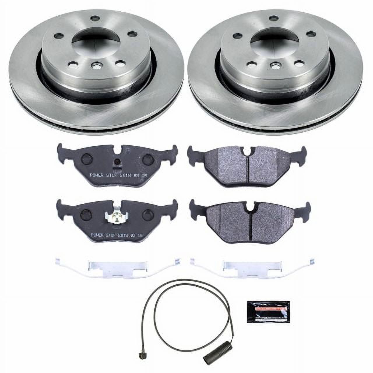 Power Stop Rear Track Day Brake Pad and Rotor Kit TDSK615