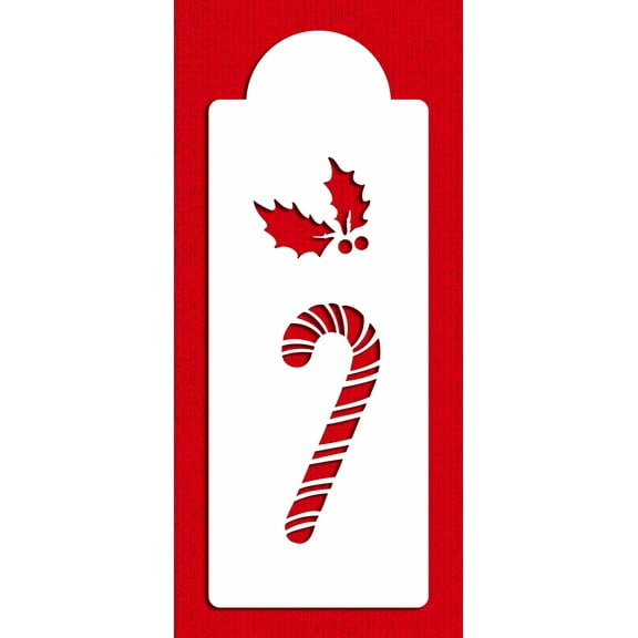 Candy Cane and Holly Cake Stencil by Designer Stencils