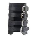 thumbnail image 2 of Brazalete ancho Yuyangstore de Cuero PU negro para muñeca, 2 of 8