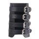 thumbnail image 2 of Brazalete ancho Zulema de Cuero Metal Liso negro, 2 of 8