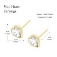 thumbnail image 4 of Arete para Mujer con Cristal Swarovski en Forma de Corazon Mini – Bañado en Oro 14k– Arete Elegante y Brillante, Aretes de Mujer de Moda– Joyería para Mujer de Moda– Regalo especial Ortiz Espinosa Temporada, 4 of 6