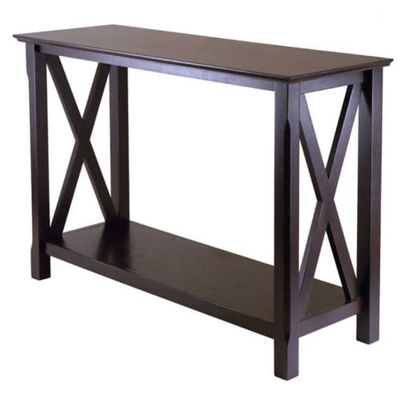 Ergode Xola X-Panel Console Hall Table, Cappuccino