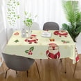 thumbnail image 6 of Coolnut Santa Claus Tablecloth, Waterproof Washable Polyester Square Table Cover, Durable Tablecloth for Kitchen Dining Table Party Decor, 60"X 90", 6 of 7