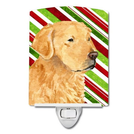 

Golden Retriever Candy Cane Holiday Christmas Ceramic Night Light